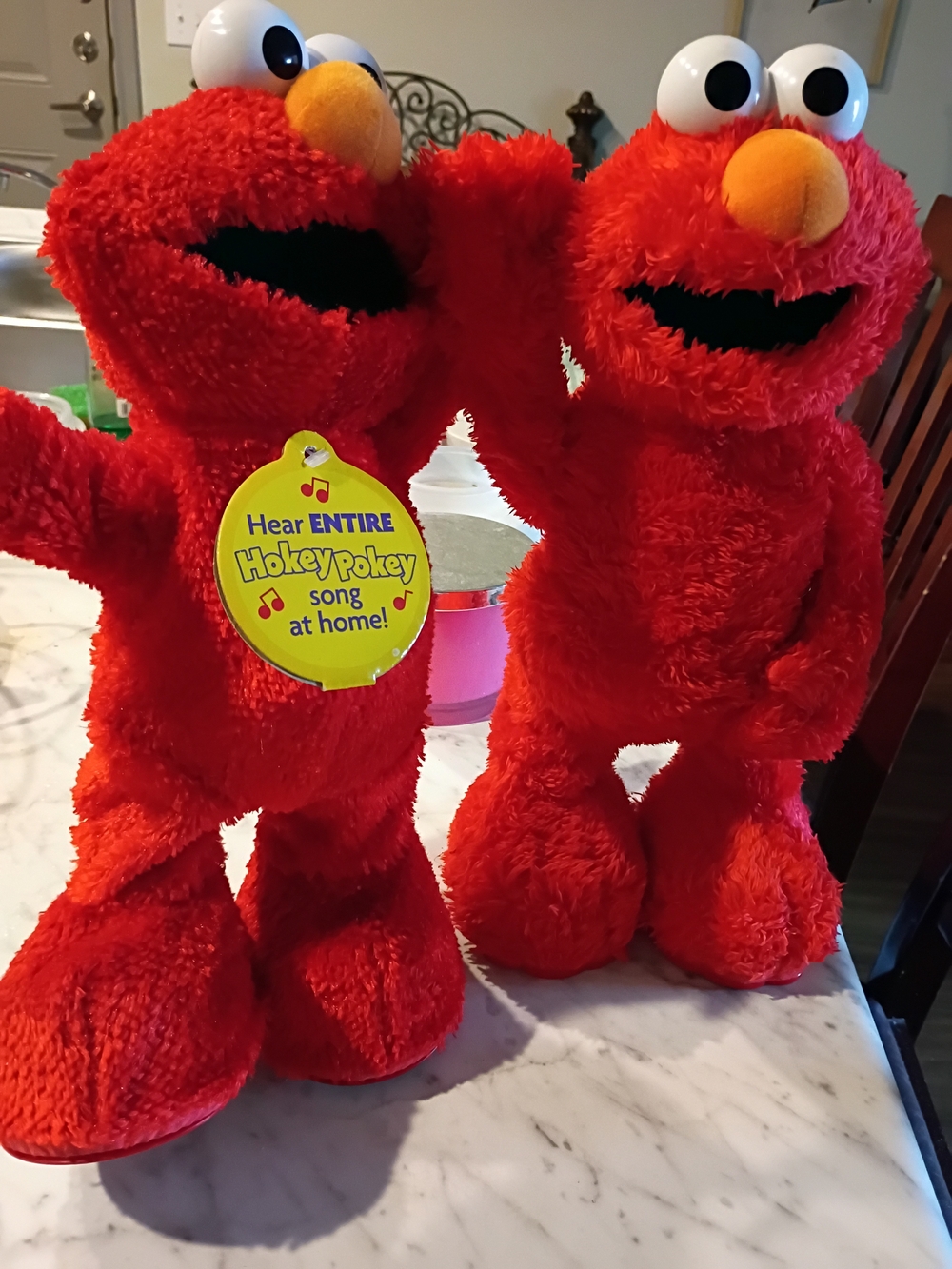 Hoky Pokey And Tickle Me Elmo Toy Pair - Bright Red Sesame Street Characters